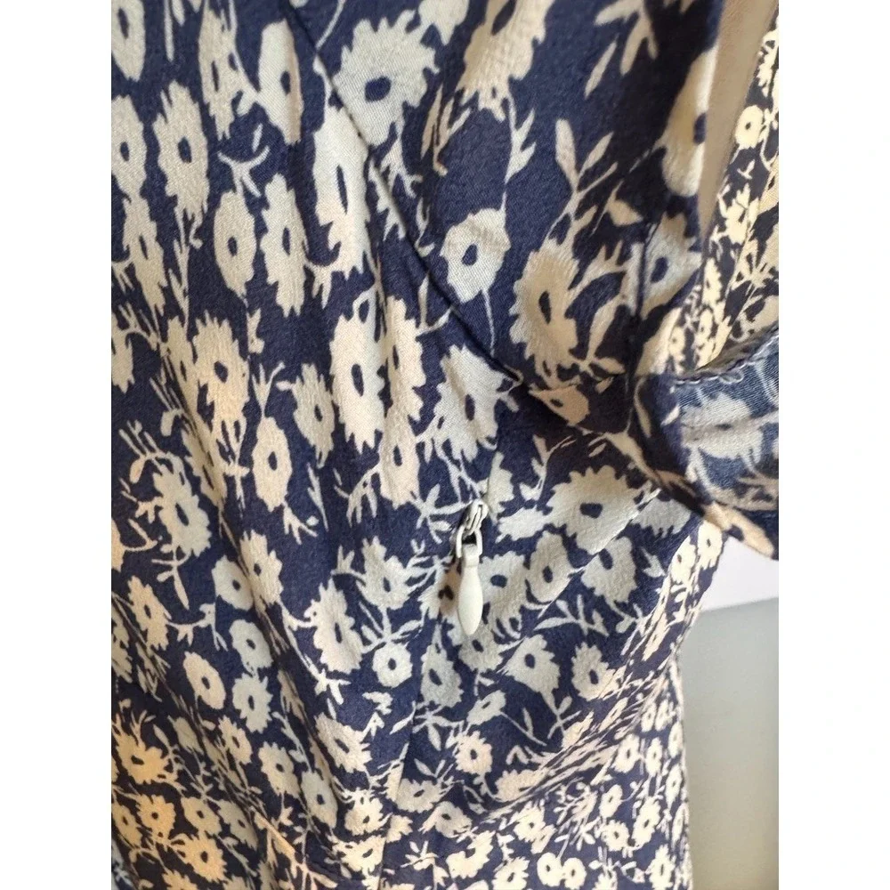 Rails HELENA Mini Floral Dress XS Navy Camellia Summer Flutter-sleeve Minidress